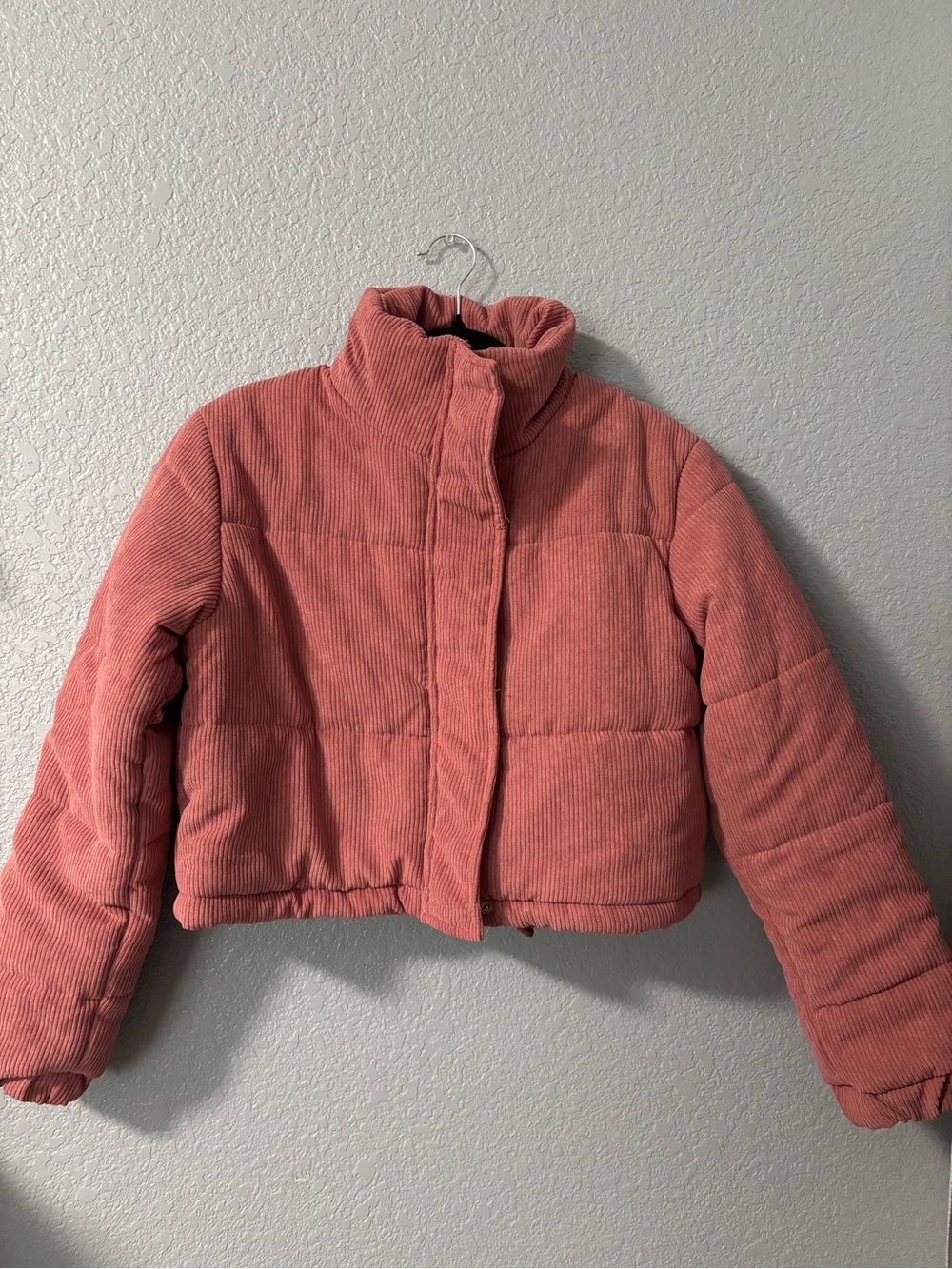 Women’s Corduroy Puffer Jacket - Dusty Rose